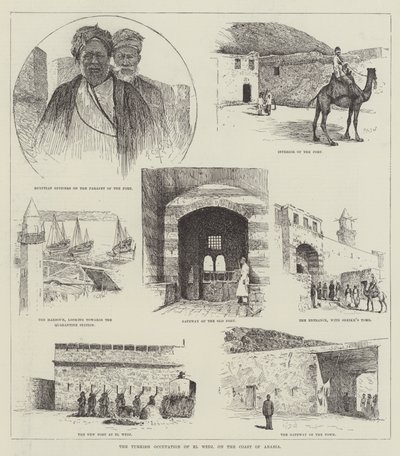 Die türkische Besetzung von El Wedj an der Küste Arabiens von Henry Charles Seppings Wright